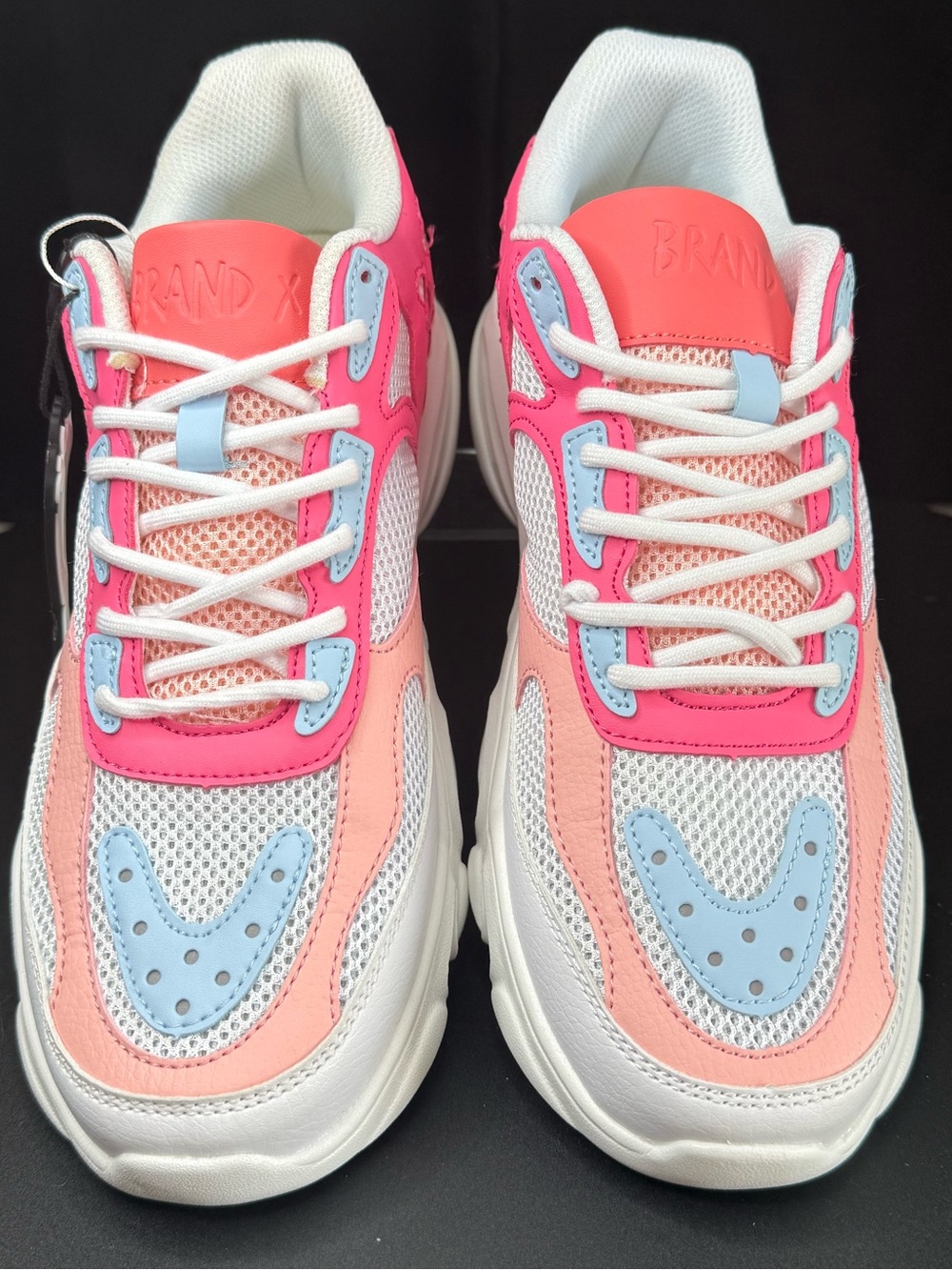Bubblegum Pink, Light Blue & Peach Kids Sneakers